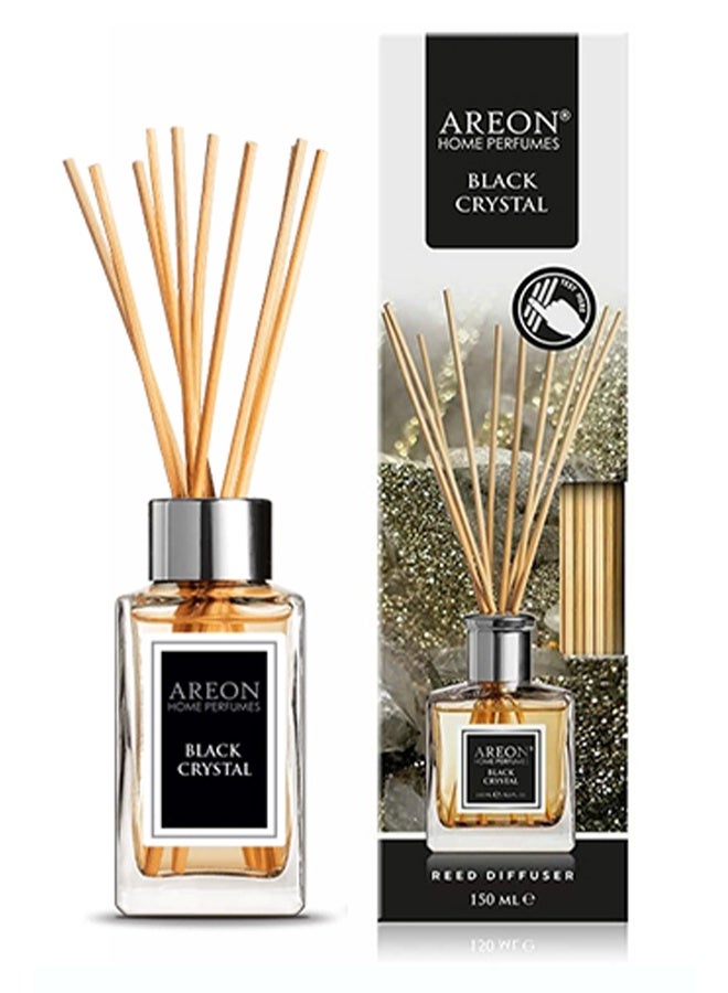 Areon Home Perfume Reed Diffuser 150ml – 10 Rattan Sticks, Black Crystal Scent, Long-Lasting - Image 1